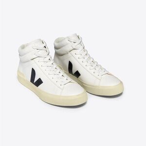 Veja White and Black High-Top Sneakers